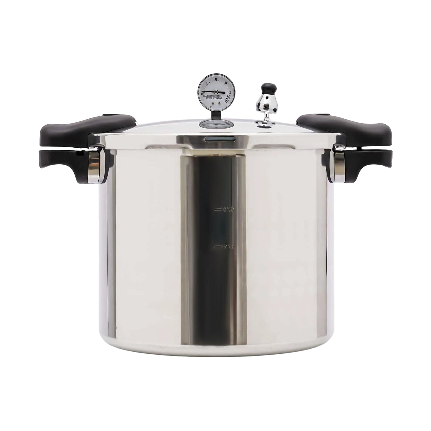22L Aluminium Alloy Pressure Canner 90Kpa Thickened Explosion-proof Pressure Cooker Pot with Pressure Gauge and Safety Valve