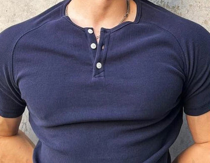 T Shirt Men Casual Short Sleeve Muscle Joggers Bodybuilding Tshirt Male Gym Fitness Tops Tee Streetwear Slim Fit Summer T-shirt