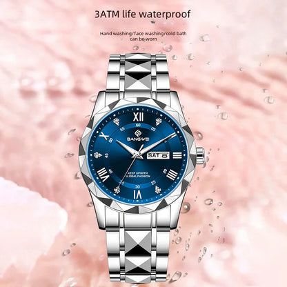 BANGWEI Woman Watch Luxury Elagant Classic Fashion ClockBusiness Casual Date Stainless Waterproof Luminous Quartz Ladies Watches