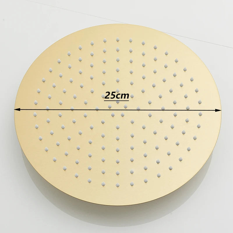 SHBSHAIMY Square/Rotundity Rainfall Bathroom Shower Head Accessories Brass Ceiling Mounted Bathtub Shower Head