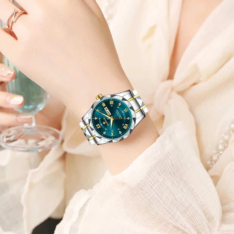 BANGWEI Woman Watch Luxury Elagant Classic Fashion ClockBusiness Casual Date Stainless Waterproof Luminous Quartz Ladies Watches