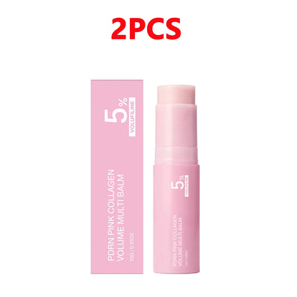 PDRN Pink Collagen Volume Multi Balm Stick Face & Body Balm for Under-Eyes, Neck, Forehead, Smile Lines,  Radiance Care K-Beauty