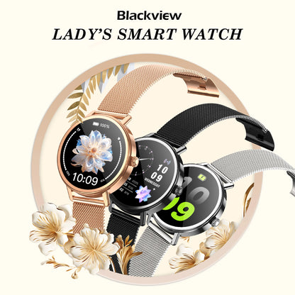 Blackview X30 Lady Smartwatch 1.26" HD AMOLED Screen Bluetooth Heart Rate Blood Oxygen Waterproof Fitness Tracker Android IOS