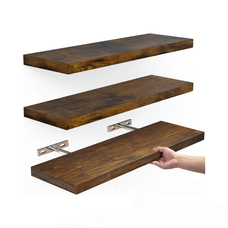 1pcs wall mounted shelf hanging on the wall, a bookshelf in the living room, a straight line wall hanging behind the sofa