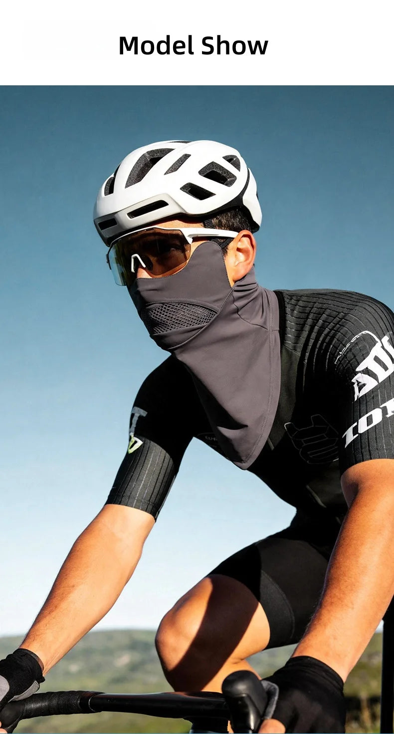 Cycling Face Mask Men Women UV Protection Neck Cover, Sun Protective Neck Warmer Breathable Face Cover Hiking Fishing Ear-Loop