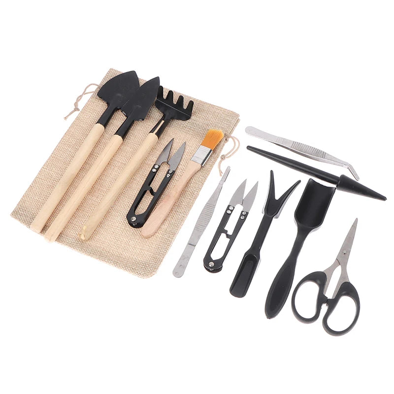 13 Pcs fleshiness Plant Garden Tools Set For Succulents Potted Plants Seedling Starter Spade Pruning Tweezers Scissors