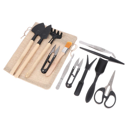 13 Pcs fleshiness Plant Garden Tools Set For Succulents Potted Plants Seedling Starter Spade Pruning Tweezers Scissors