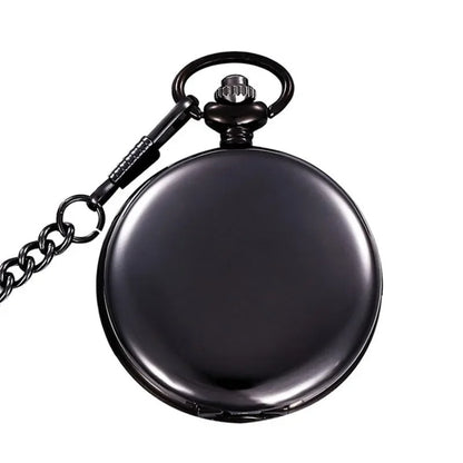 Silver Smooth Quartz Pocket Watch Mens Womens Necklace Clock Metal Stainless Steel Watches Pendant with Short Chain Gifts