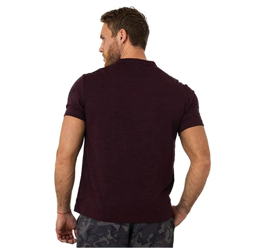 100% Superfine Merino Wool T Shirt Mens Base Layer Shirt Merino Wool Wicking Breathable Quick Dry Anti-Odor +Merino Wool Socks