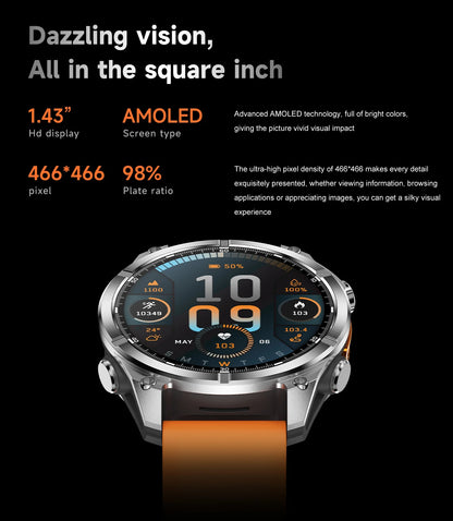 2026 HD300 Smart Watch AMOLED Path 5.4Bluetooth Chat AI GPT Waterproof Health Watches Bluetooth Call Travel Diving Smartwatch