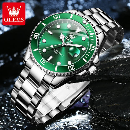 OLEVS Watches 5885 Mens Watch Original High Quality Quartz Watch Waterproof Luminous Calendar  Watches For Men Box Gifts Reloj