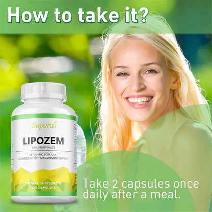 Lipozem Capsules - Digestive Health, Appetite Suppression, Metabolism, Weight Management