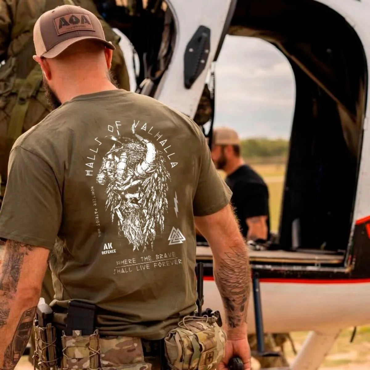 Summer Men's Muscle Training Viking Warrior Printed Comfortable Breathable Round Neck T-shirt Outdoor Sports Top