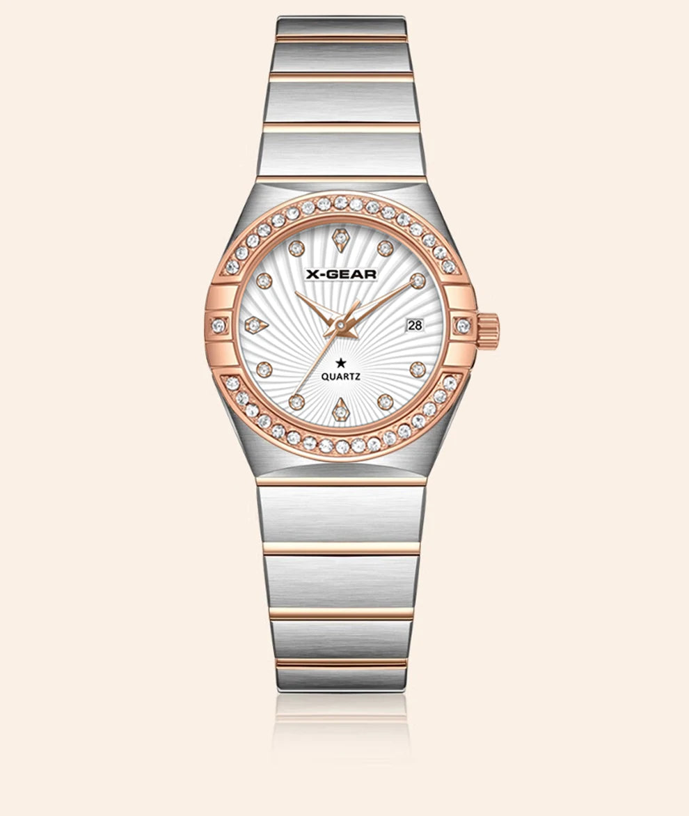 New Luxury Trendy Ladies Watch Luminous Waterproof Stainless Steel Date Woman Watch Fashion Elegant Quartz Women's Watches