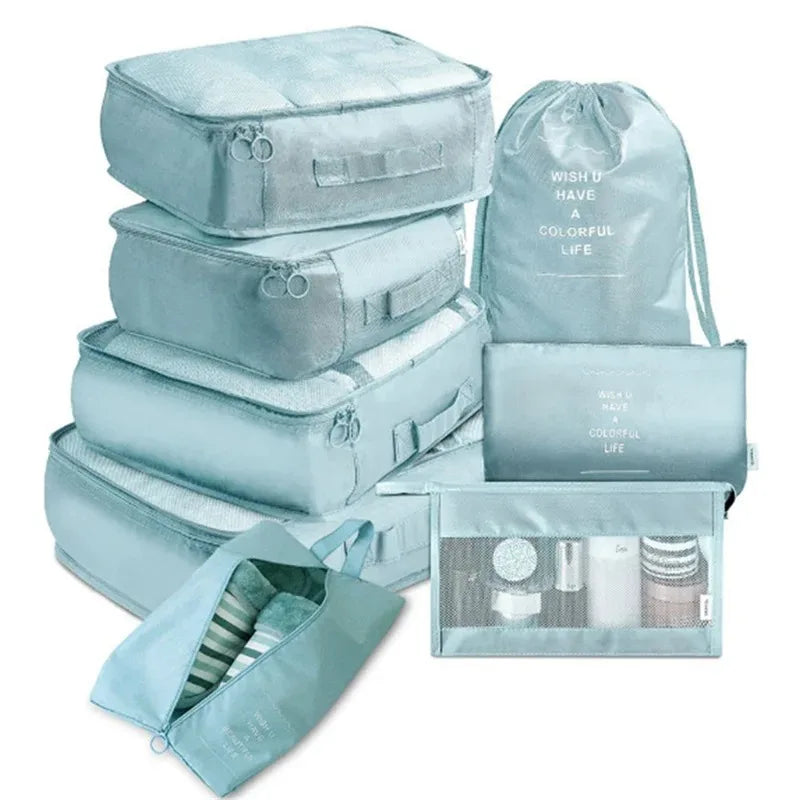 6/8Pcs Set Travel Bag Organizer Clothes Luggage Travel Organizer Blanket Shoes Organizers Bag Suitcase Pouch Packing Cubes