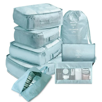6/8Pcs Set Travel Bag Organizer Clothes Luggage Travel Organizer Blanket Shoes Organizers Bag Suitcase Pouch Packing Cubes