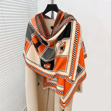 Horse-Print Winter Shawl Wrap — view 2