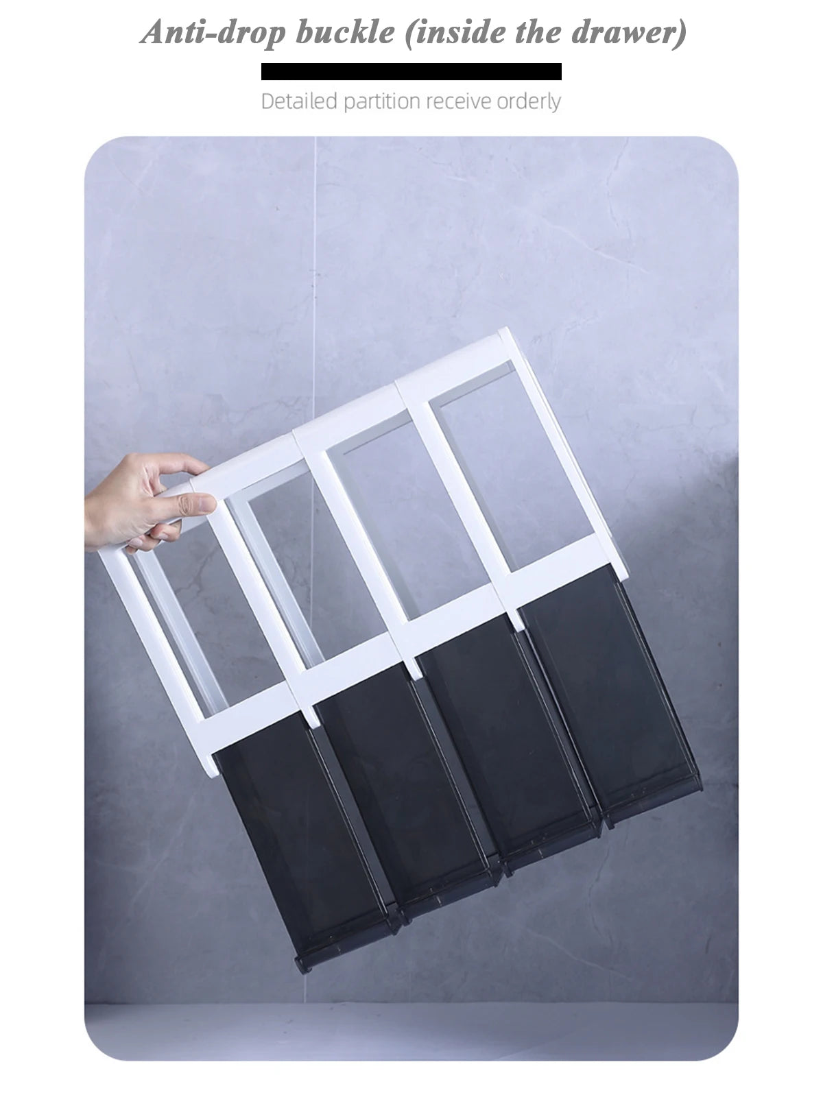 Clear Desktop Storage Box with Drawer Heightened Table Organizer Plastic Office storage cabinet  for Stationery cosmetics