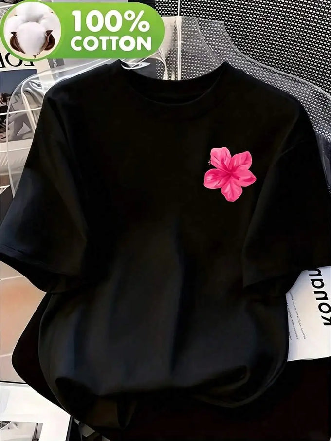 Vintage Hibiscus Floral T-Shirt