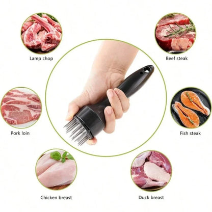 1Pc Stainless Steel Loose Meat Needle Meat Tenderizer Household Quick Insert Beef Artifact Loose Meat Hammer Steak Kitchen Tools