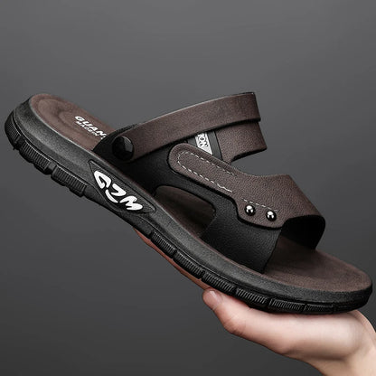 High Quality Men Sandals Summer Slip on Casual Slippers Lightweight Beach Sandals Comfortable Casual Shoes Retro Roman Sandals