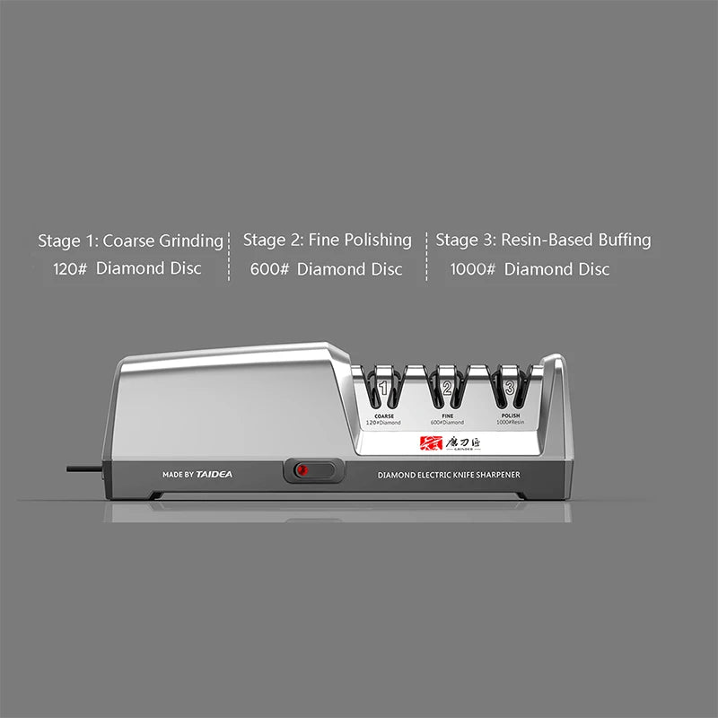 TAIDEA Professional Electric Knife Sharpener - 3-Stage System, Restore and Polish Blades Effortlessly Kitchen Sharpener