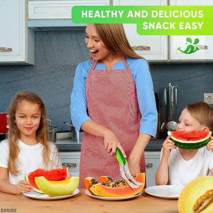 Stainless Steel Watermelon Slicer Non-slip Cutter Melon Cutter Plastic Wrap Handle Not Hurt Hands Fruit Cutting Tool Summer