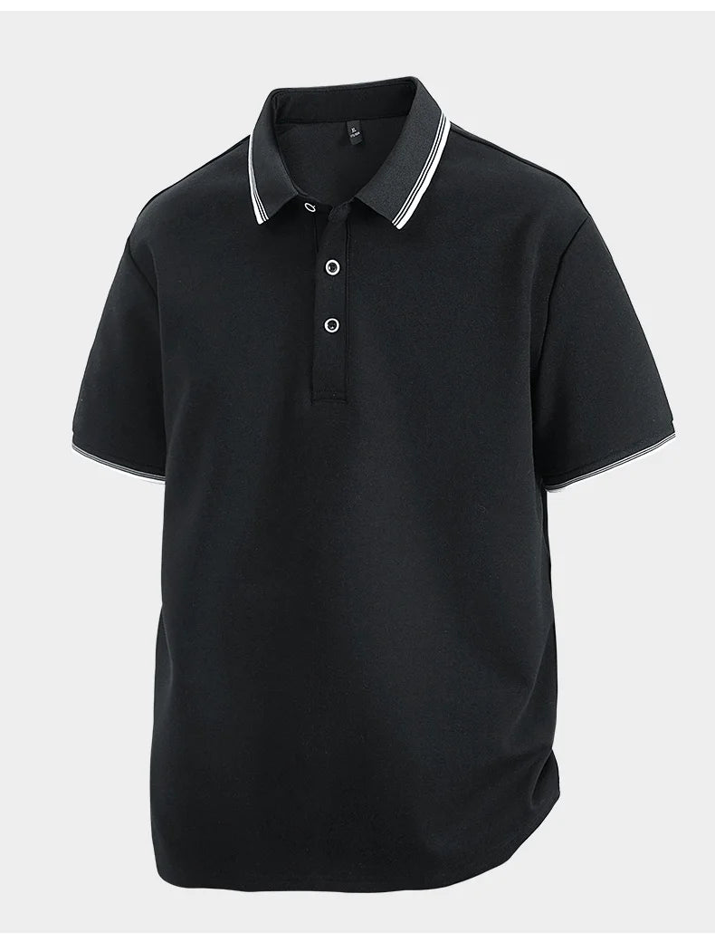 Oversized Men 7XL Polo Shirt 8XL 2026 Summer 95% Cotton Breathable Short Sleeve Collar Business Shirt Golf Man Top Clothes