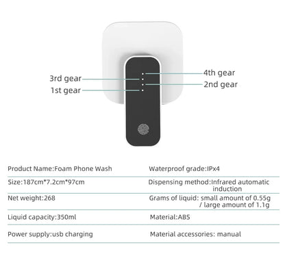USB Rechargeable Infrared Automatic Foam Soap Dispenser Touchless Hand Sanitizer Dispenser for Bathroom Kitchen
