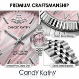 Pink-Dial Quartz Bracelet Watch