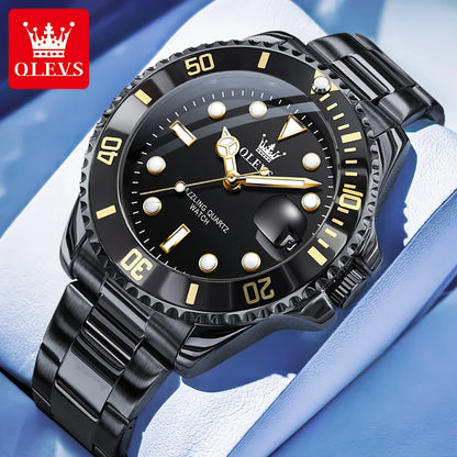 OLEVS Watches 5885 Mens Watch Original High Quality Quartz Watch Waterproof Luminous Calendar  Watches For Men Box Gifts Reloj