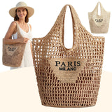Woven Straw Beach Tote — view 1