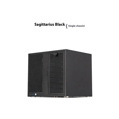 Sagittarius 8-bay NAS Computer Chassis with ATX Power Supply, MATX Motherboard, Full-height PCIE, 21.8L