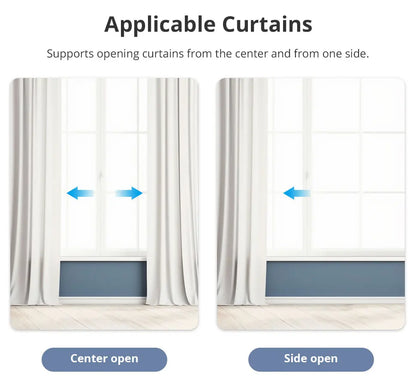 Zemismart Zigbee Rechargeable Electric Curtain Motor with Customized Slide Curtain Track Works with Tuya Alexa Google Home