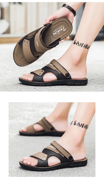 Summer Men Sandals Open Toe Flat Mens Casual Shoes Outdoor Walking Sandals for Men Beach Shoes sandalias hombre Men slippers
