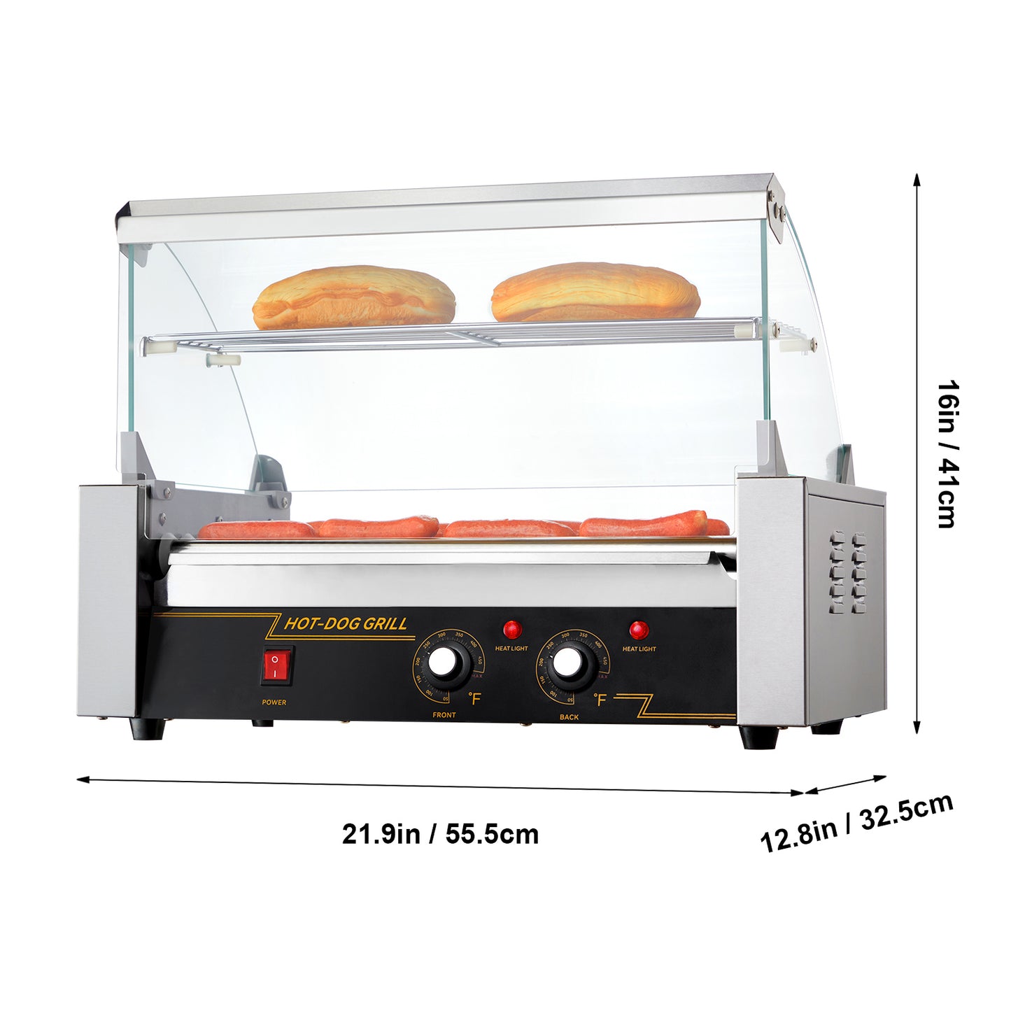 SucceBuy  5/7/11 Commercial Hot Dog Roller Electric Sausage Maker Barbecue Grill Machine for Camping Party Home Appliance 110V